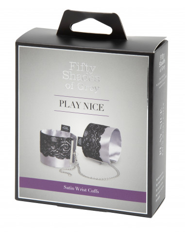Fifty Shades Of Grey - Spil Nice Satin & Lace håndledsmanchetter