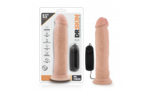 Dr. Skin -  Vibrator Dildo Med Sugekop 9,5" - Vanilla