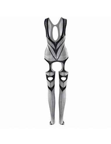 Christine - Catsuit Med Strømper - Sort