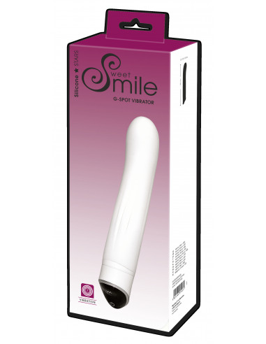 Sweet Smile - Lydsvag Dildo Vibrator - Hvid