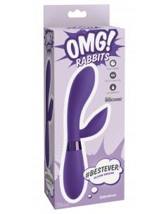 OMG! - Bestever - Kanin Silikone Vibrator - Blå