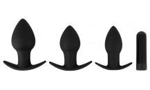 Black Velvet - Butt Plug Sæt + Vibro Bullet