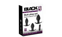 Black Velvet - Butt Plug Sæt + Vibro Bullet