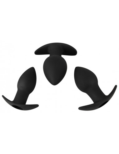 Black Velvet - Butt Plug Sæt + Vibro Bullet