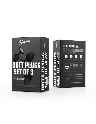 Teazers - Butt Plug Sæt - 3 Stk