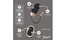 Teazers - Ribbet Vibrerende Æg Med Fjernbetjening