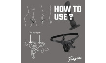 Teazers - Silikone Strap-On - Sort