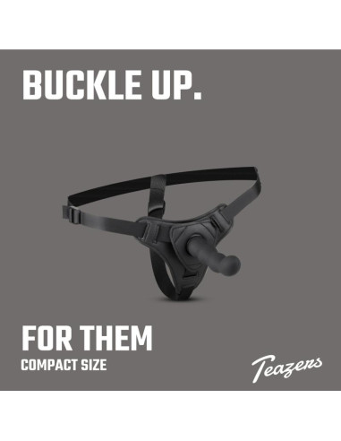 Teazers - Silikone Strap-On - Sort