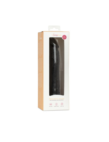 Realistisk Dildo - 17,50 Cm - Sort