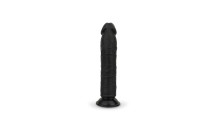 Realistisk Dildo - 17,50 Cm - Sort