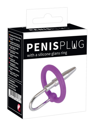 PENISPLUG - Dilator med silikone glansring