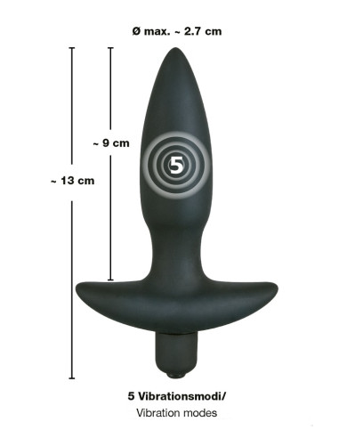 Black Velvet - Vibrating Plug - Small