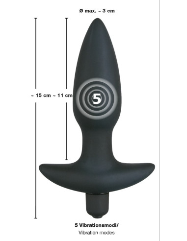 Black Velvet - Vibrating Plug - Medium