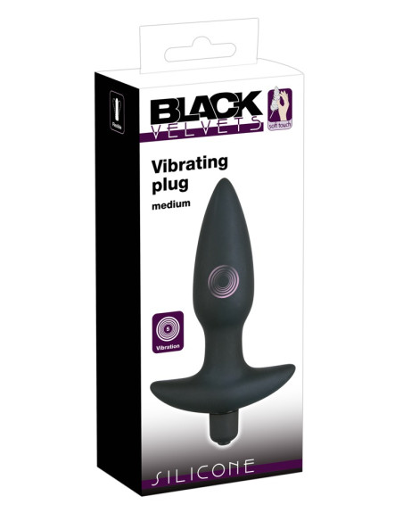 Black Velvet - Vibrating Plug - Medium