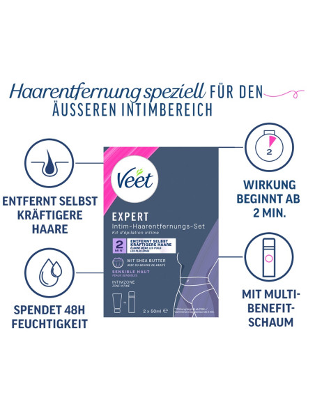 VeeT - EXPERT Intimt hårfjerningssæt