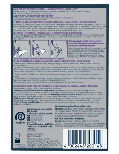 VeeT - EXPERT Intimt hårfjerningssæt