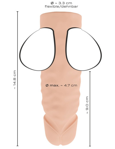 Realistixxx - Ball Stretcher Med Dildo