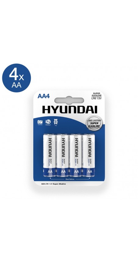 Super Alkaline AA Batteries - 4 pcs