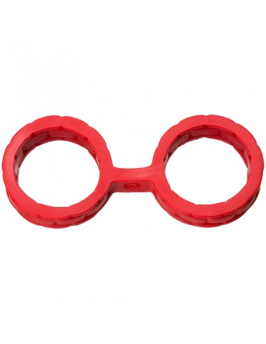 Japanese Bondage Silicone Ankle cuffs - Red